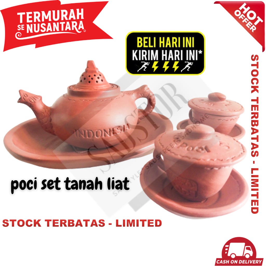 POCI SET TANAH LIAT Desain Borobudur Khas Tegal TERMURAH