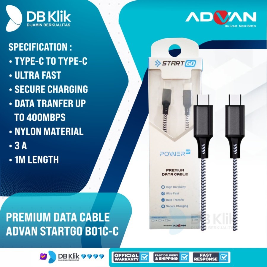 Kabel Data PREMIUM ADVAN STARTGO B01C-C Type C to Type C