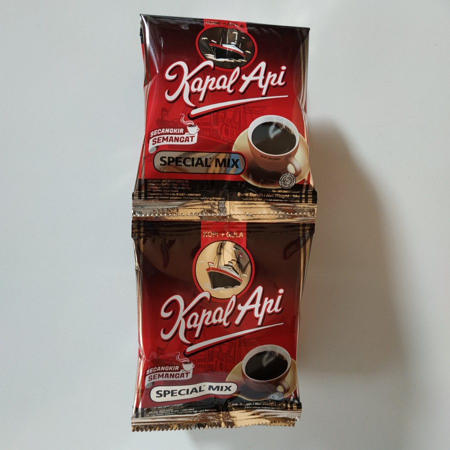 

Kopi Kapal Api Sachet Special Mix 1 Renteng Renceng (10 Sac x 24 gr)