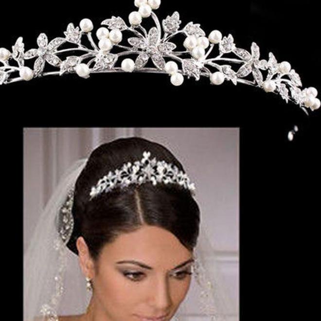 ✺ Mahkota pengantin mutiara /mahkota murah ☆