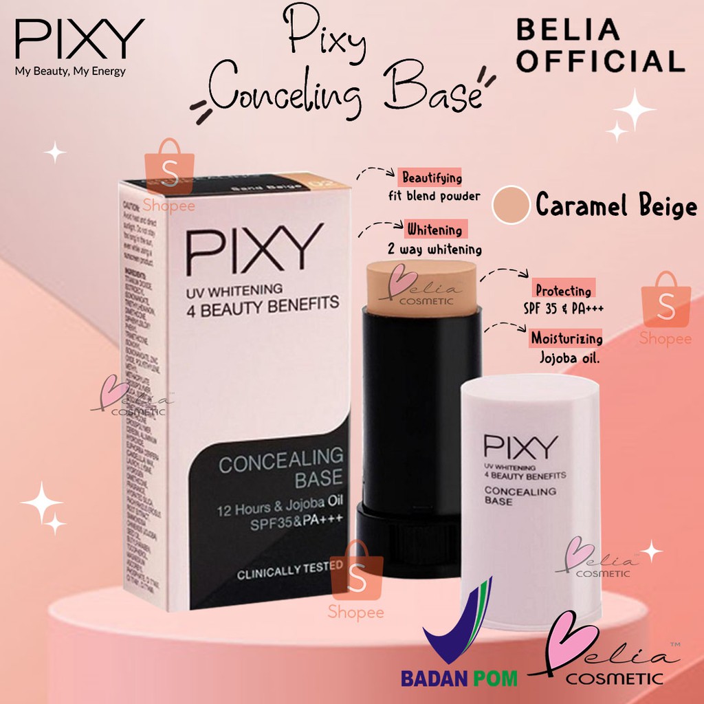 BELIA   PIXY Concealing Base 9g ( UV Whitening 4 Beauty Benefits concealer stick )