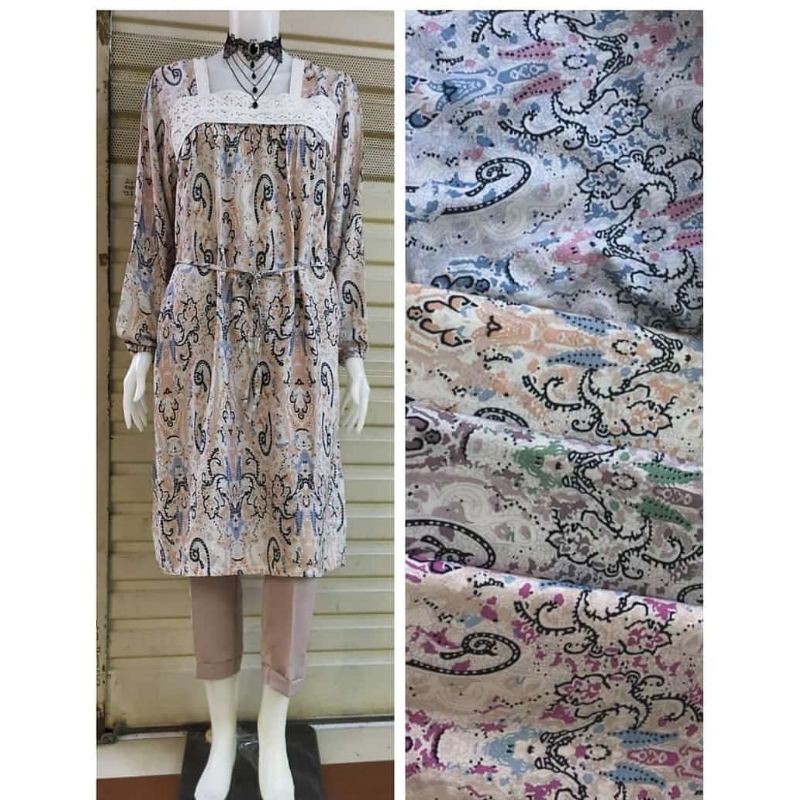 Midi Dress Renda Savira / Harga Untuk 4 Pcs