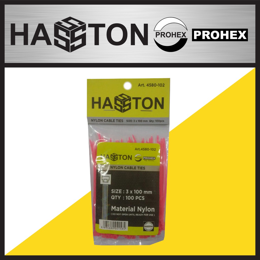 

HASSTON Cable Tie 3x100 Pink (4580-102)