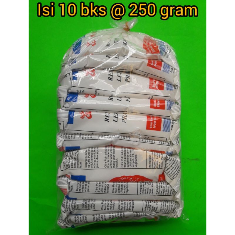 

Tepung Putri / Tepung Bumbu Goreng Serba Guna CITRA PUTRI ( isi 10 bks )