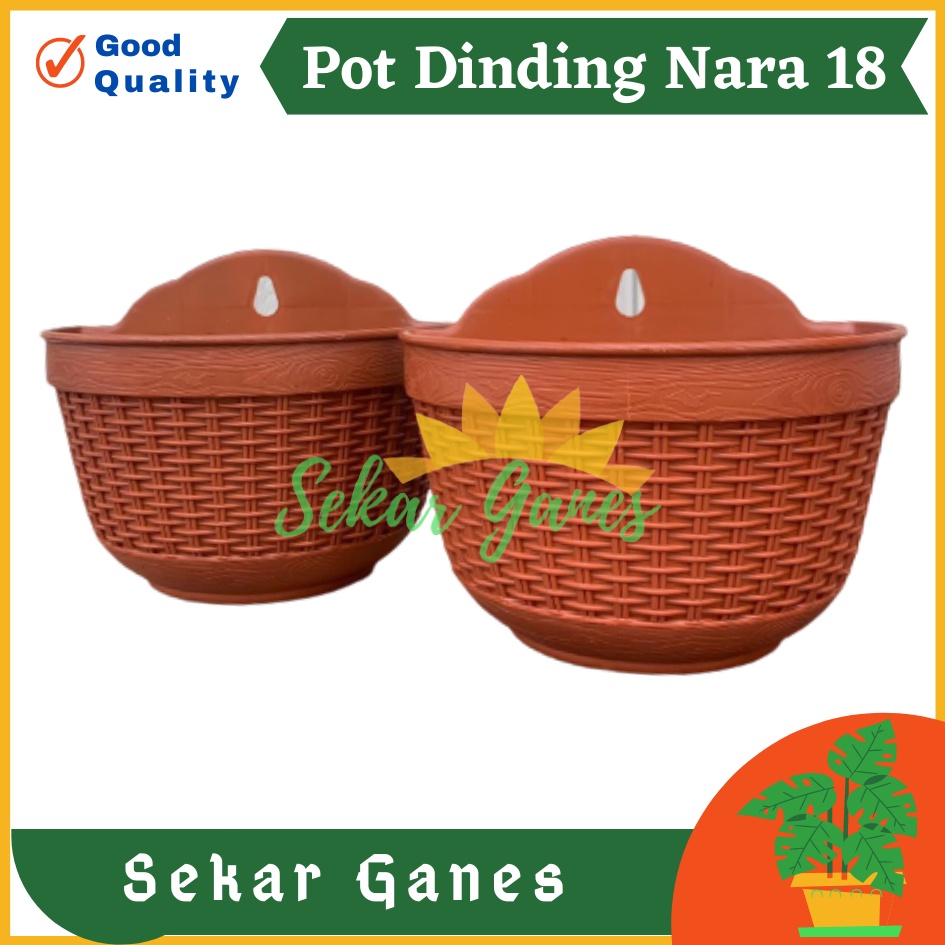 Pot Dinding Nara 18 Merah Bata Merah Coklat Terracota Terracotta Pot Dinding Tempel Tempel Dekorasi Bunga Hias Unik Panjang Kecil Rotan Gantung Pagar Murah Pot Dinding Murah