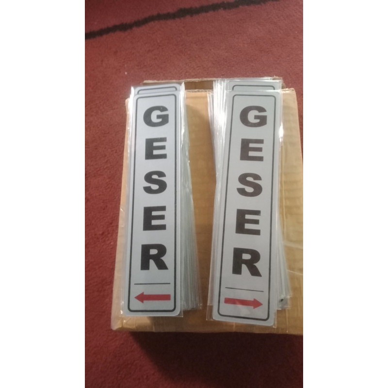 

Sign GESER/Sign Acrylic/Sign label