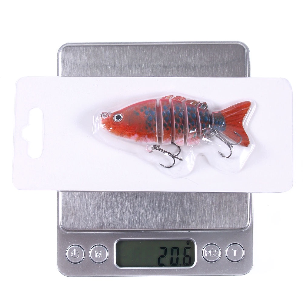 HENGJIA New 1Pcs Jointed Minnow Umpan Pancing 8cm/13g Swimbait Fishing Lure Ikan Wobbler Bait Tackle