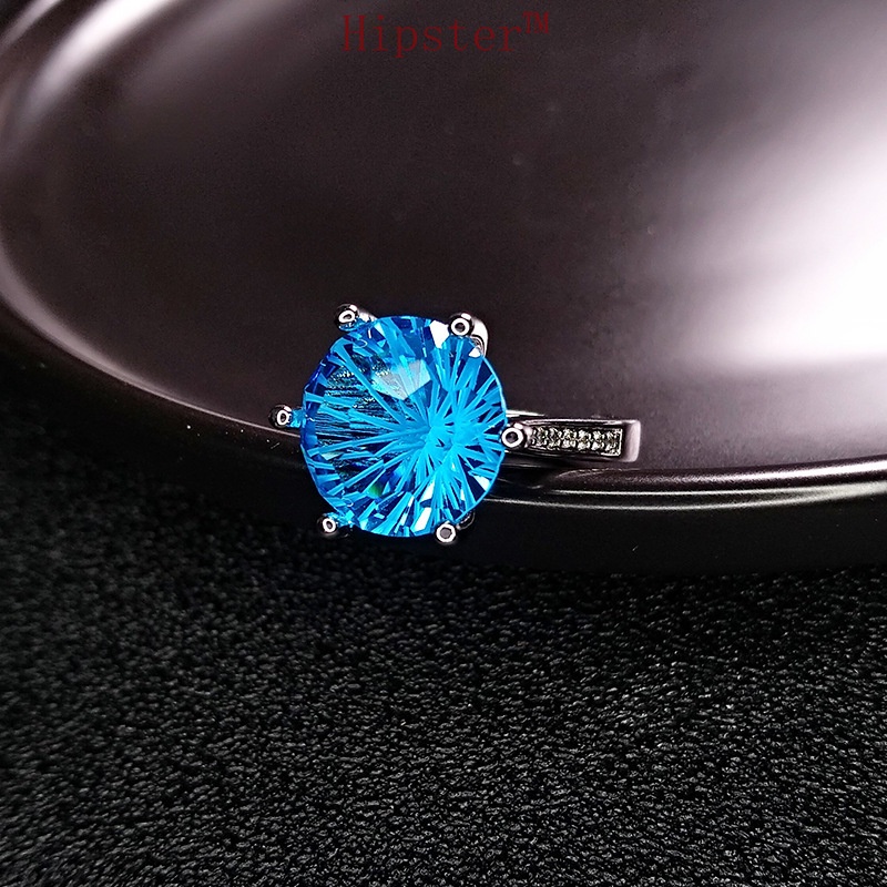 New Hot Sale Trendy Exquisite Inlaid Sapphire Ring