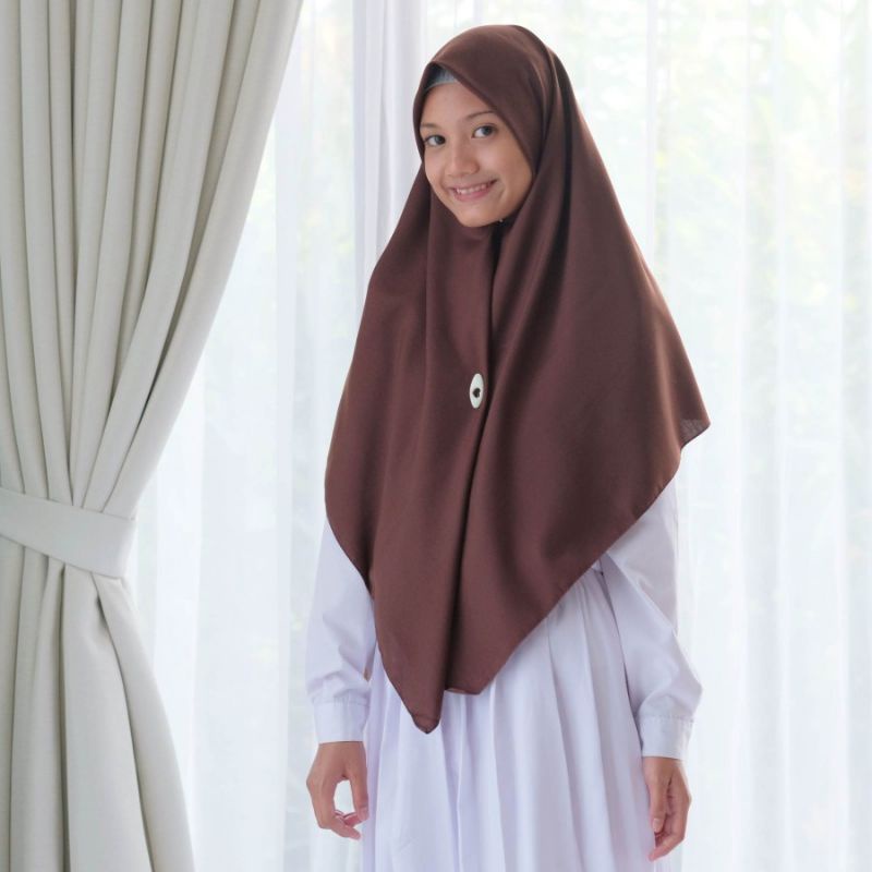 JILBAB SEKOLAH SEGI EMPAT PREMIUM 115x115 CM