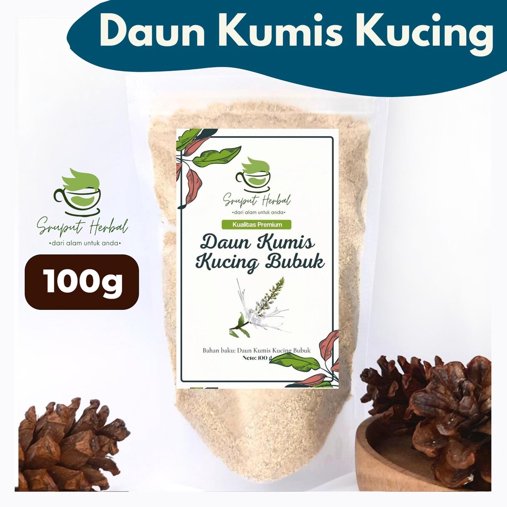 100gr Daun Kumis Kucing Bubuk Murni Orthosiphon Aristatus 100% Premium Berkualitas Sruput Herbal