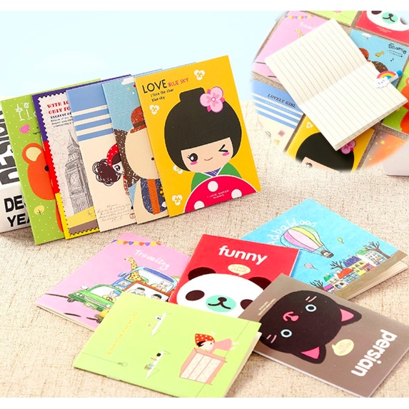 

[ISTY] Buku Tulis Mini Motif Kartun Note Book Mini Cartoon Mini Book Notepad Karakter Buku Tulis Memo Kecil Murah Import