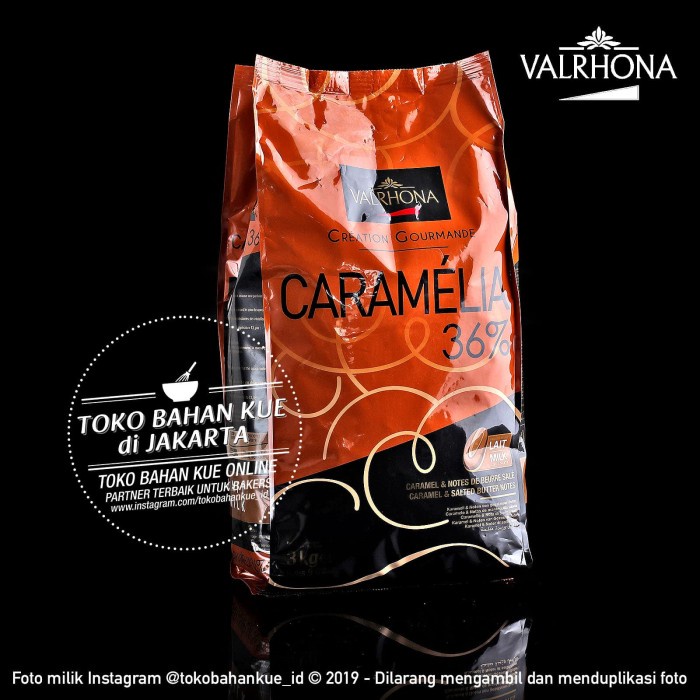 

Fchgtyani Valrhona Caramelia 36% Milk Chocolate 3Kg Sak Couverture Cokelat Susu