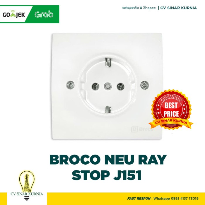 Stop Kontak Broco Neu Ray (non CP) - J151 ORIGINAL Original Grosir