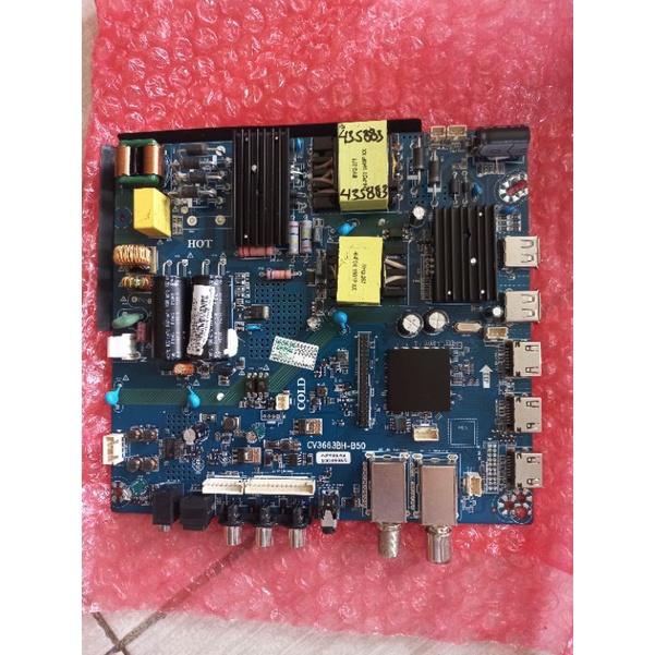 MB - MAINBOARD - MATHERBOARD - MOBO - MESIN TV LED - POLYTRON - PLD43S883 - 43S883