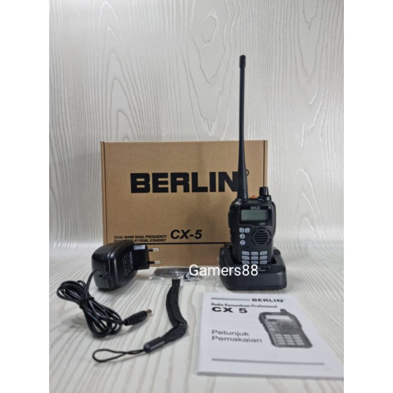 HT BERLIN CX5 DUALBAND - HT BERLIN CX-5 VHF UHF MURAH