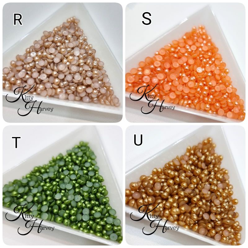 Half pearl / Mutiara belah 3mm (Premium Quality)