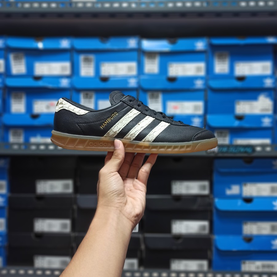 Jual Adidas Hamburg Fish Market Black White Gumsole ORIGINAL EF5674