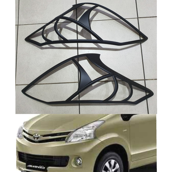 Garnish HEADLAMP lampu depan BUMPER TOYOTA ALL NEW AVANZA / DAIHATSU XENIA 2012-2014 HITAM DOFF