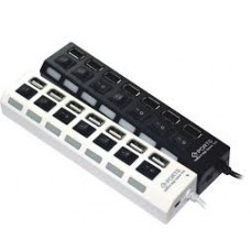 USB HUB 2.0 7 PORT SAKLAR ON OFF SWITCH LED HIGH SPEED SUPPORT 500GB