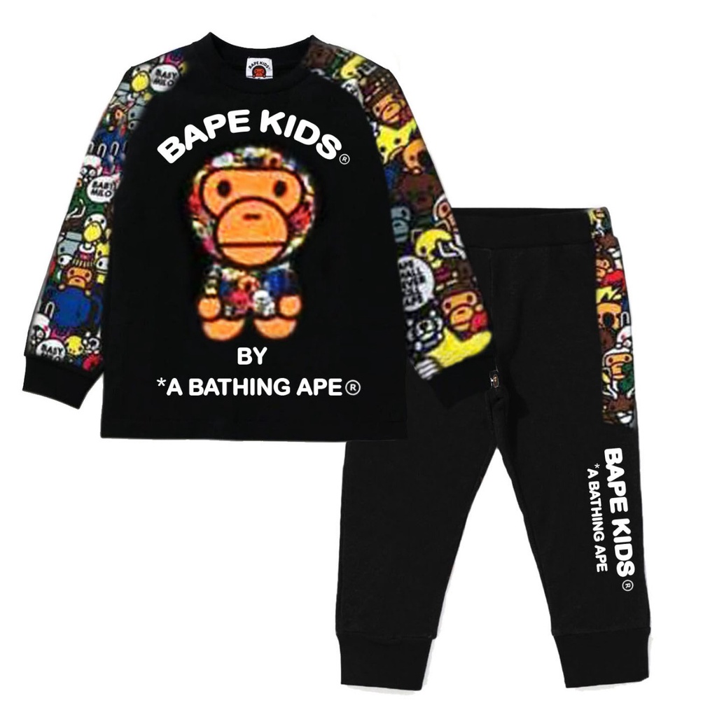 setelan sweater anak bayi bape kids terbaru terlaris bahan babyterry lembut/ setelan sweater anak laki laki/ sweater anak laki laki/ sweater anak cowo/ setelan sweater anak perempuan/ sweater anak perempuan