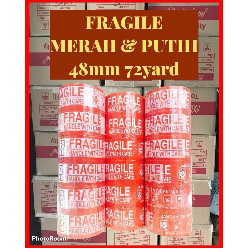 

LAKBAN FRAGILE BODHI TAPE 48MM 72YARD SEDUS
