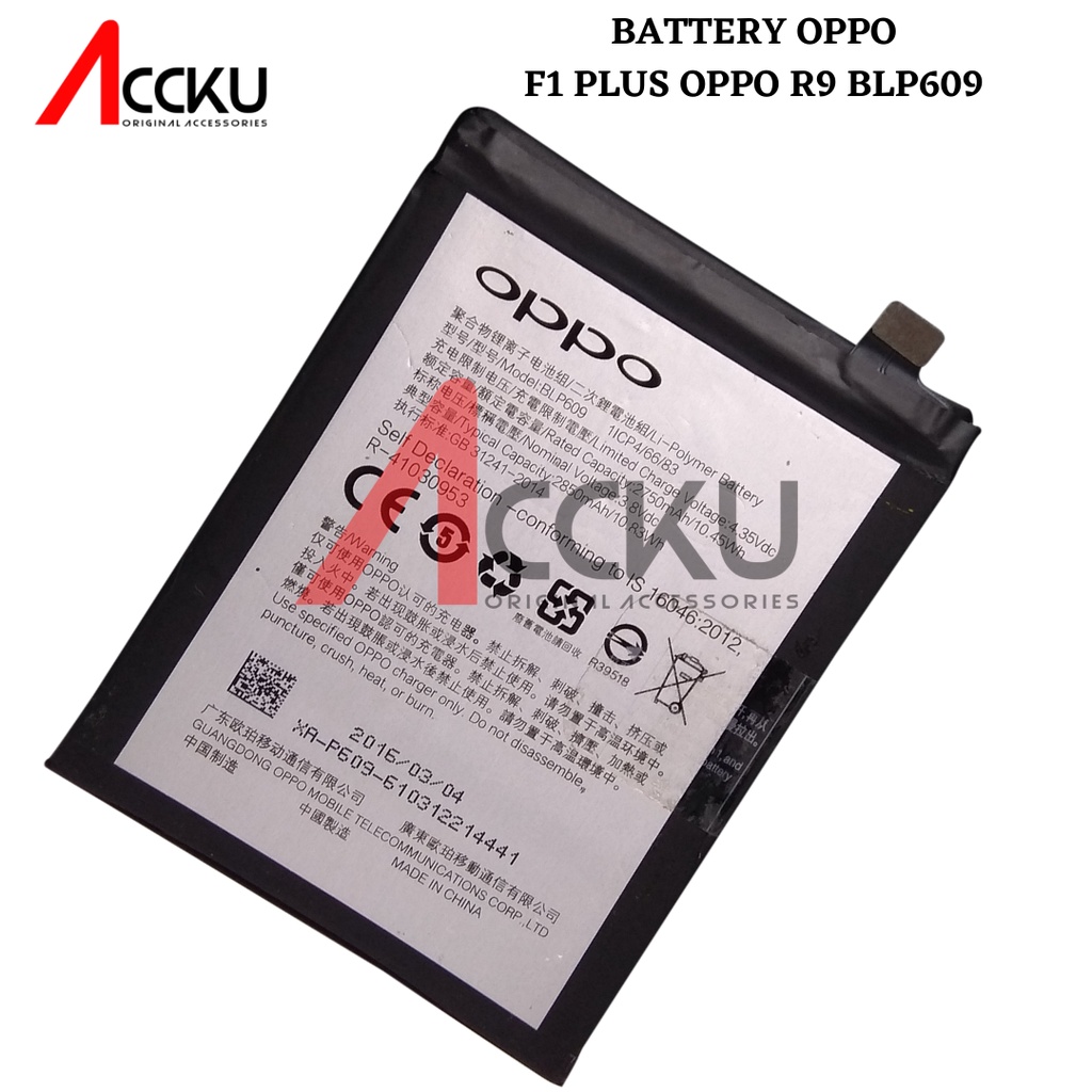 BATERAI OPPO R9 BATERAI OPPO F1 PLUS BATTERY OPPO BLP609 F1 PLUS R9 BLP 609 ORIGINAL