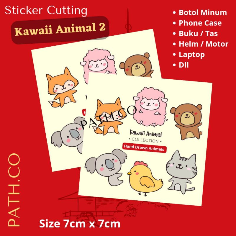 

Kawaii Sticker Aesthetic Cute Animal 2 Stiker Super Kawaii for Tumblr Helm Laptop Tas Phone Case HP