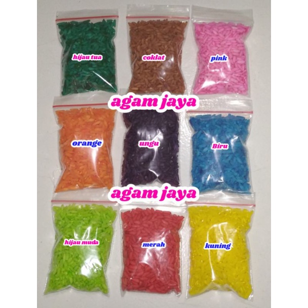 

bahan kolase beras warna berat 20 gram
