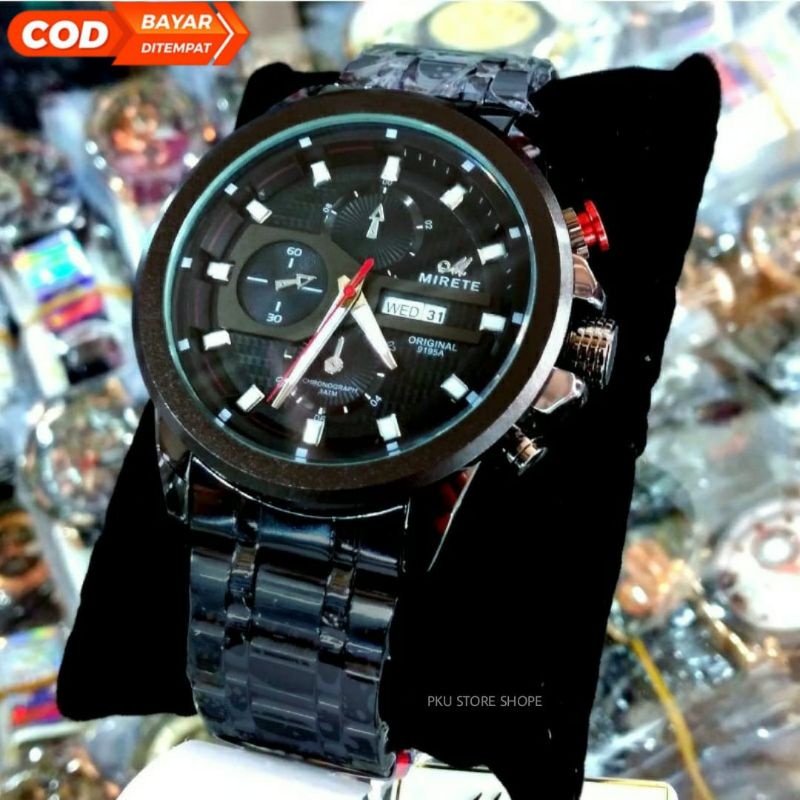 JAM MIRETE ORIGINAL JAM PRIA ANALOG TAHAN AIR FREE  BATRAI_JAM TANGAN COWOK RANTAI STAINLIS STEL JAM TANGAN PRIA WATER RESISITANT, JAM TANGAN IMPORT PRIA MODEL TERBARU_JAM TANGAN PRIA TERLARIS TAHAN AIR SILVER