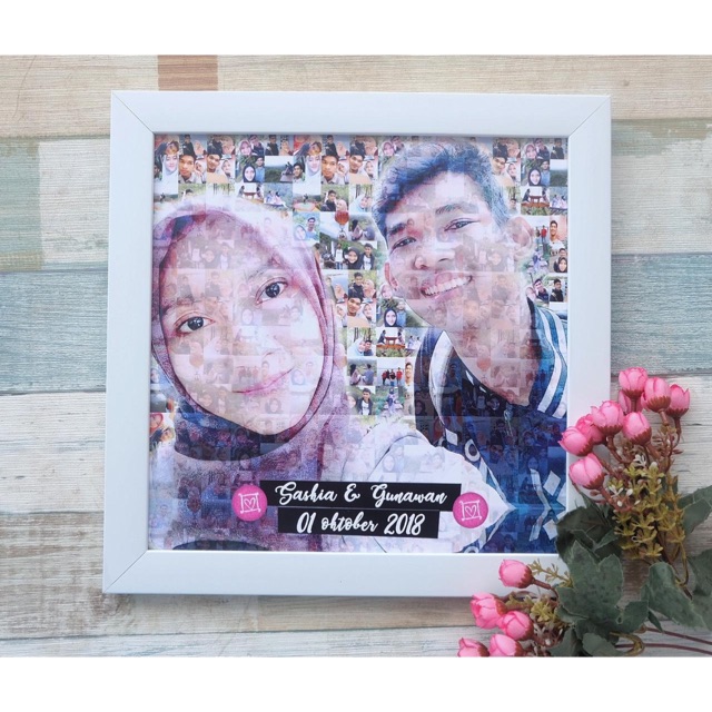 

kado unik custom mozaicframe 20x20cm