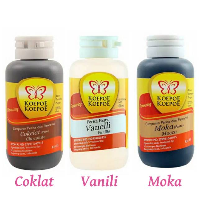 

Pasta Koepoe koepoe 30 ml KECIL dan 60 ml BESAR cokelat moka vanili sirsak talas taro essence bahan makassar cod Vanilla