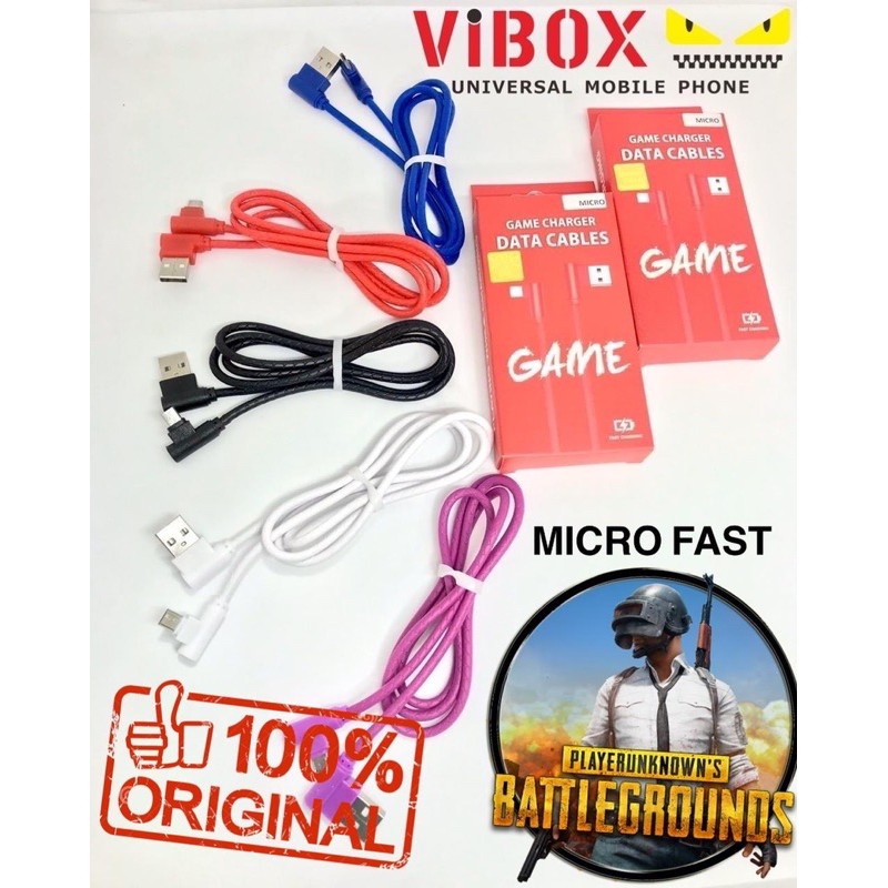 PROMO KABEL DATA VIBOX GAMING MICRO / TYPE C / IPH FAST CHARGING