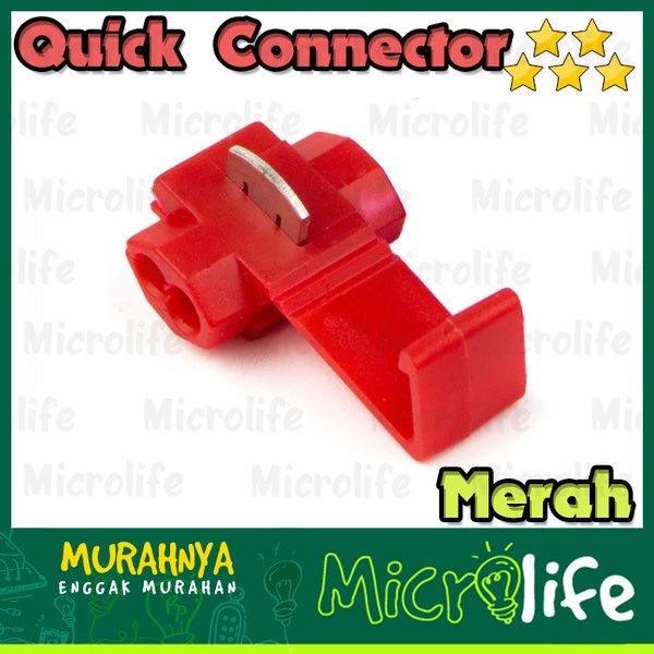 Konektor Kabel Jumper Terminal Quick Connector Lipat Merah