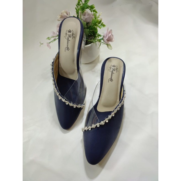 sepatu rafaizoutfit amoura navy tinggi 5cm.kaca