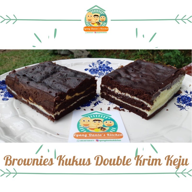 

Brownies Kukus Double Layer Krim Keju