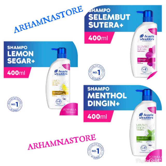 HEAD &amp; SHOULDERS Shampoo Lemon Fresh/Menthol 400ml/680ml/Supreme Smooth 480ml