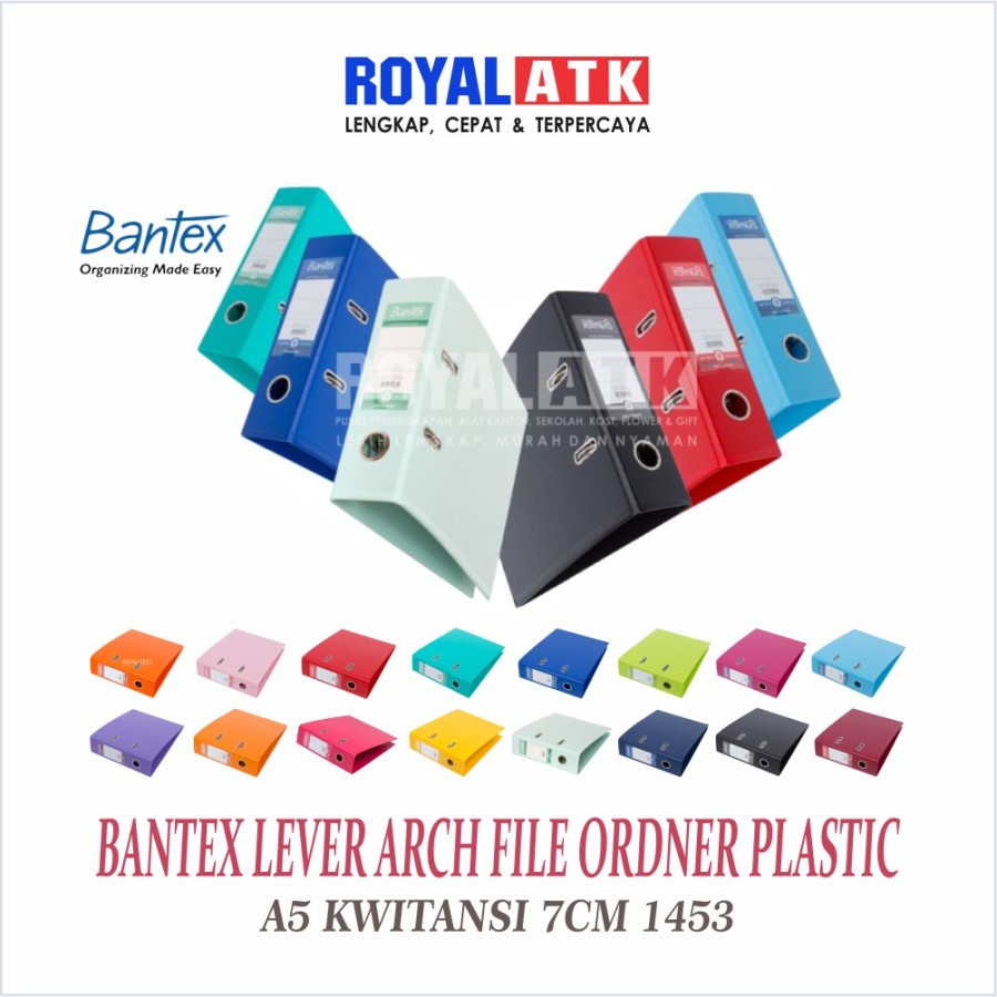 Jual Bantex Lever Arch File Ordner Plastic A5 Kwitansi 7cm 1453 ...