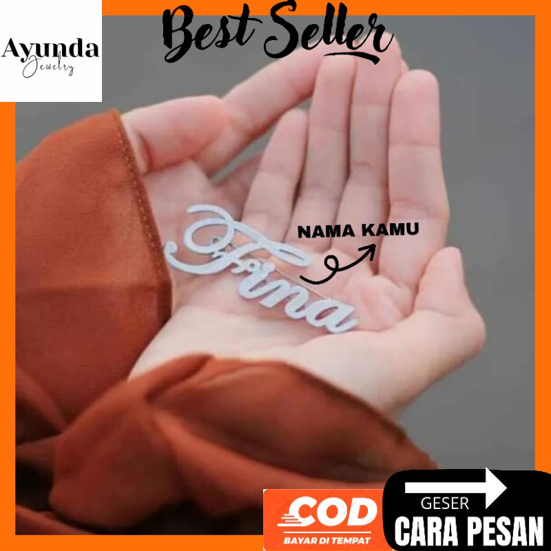 Bros Nama custom Bros hijab Bros peniti bros custom