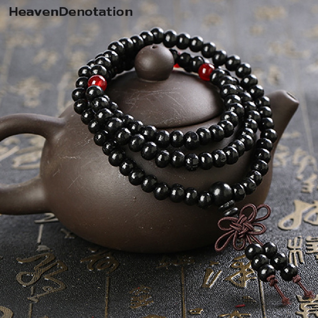 Gelang Meditasi Buddha Bahan Kayu Cendana Alami Ukuran 6 / 8mm Untuk Pria Dan Wanita