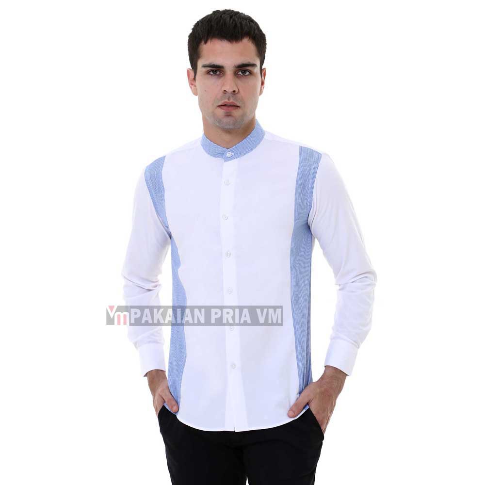 VM Kemeja Koko Putih Panjang Slimfit