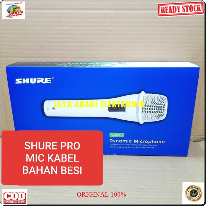 G87 SHURE legendary Mic kabel Microphone cable mik karaoke vocal vokal audio sound system pengeras suara pro profesional mikrophone dynamic legendaris white putih musik G87  BISA SEGALA JENIS AUDIO SYSTEM  TERBUAT DARI BESI METAL  Langsung nyala tanpa bat