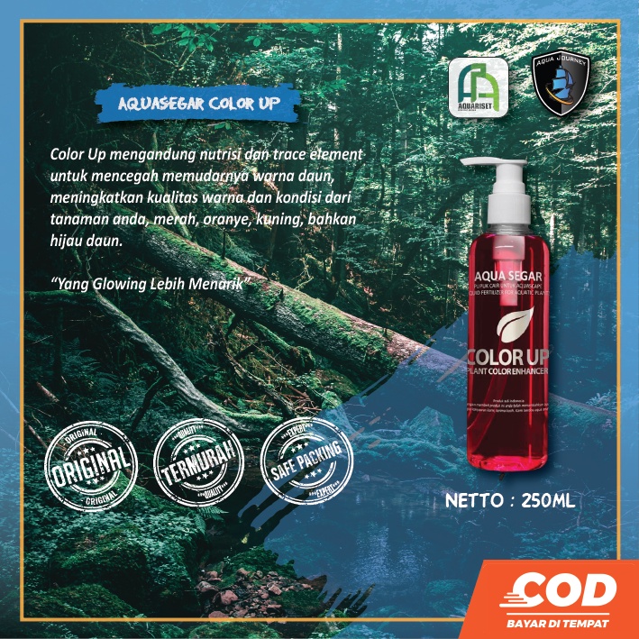 Aqua Segar Color Up Pupuk Cair Aquascape Aquasegar Aquariset Aquajaya 250ml