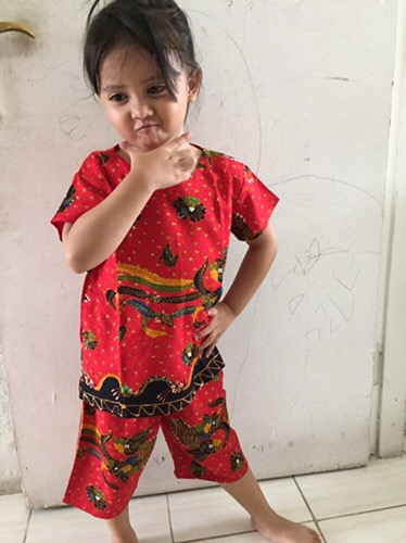 ❤ Cod ❤ Setelan Setcel Set Anak Perempuan Cewek Adem Harian Santai Batik Pekalongan Murah 5 Tahun