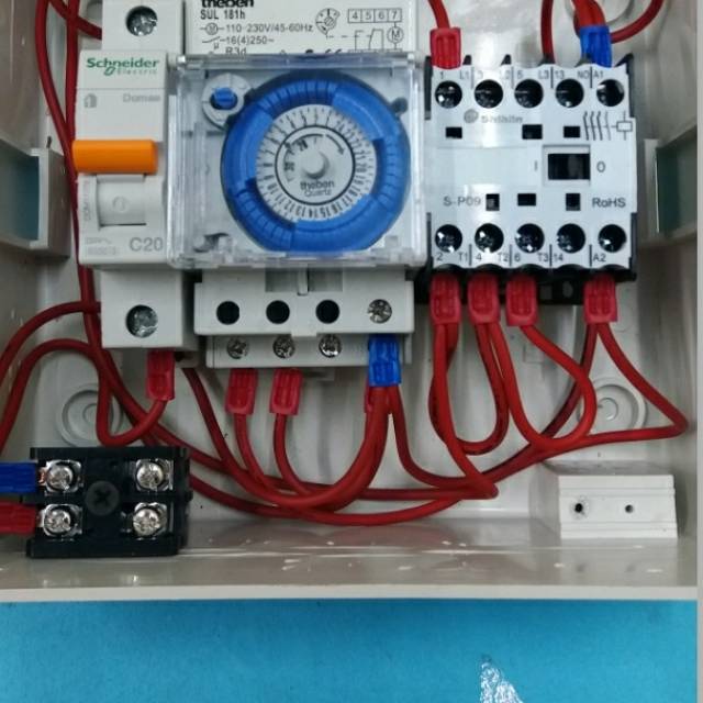 Jual PANEL TIMER LAMPU OTOMATIS 24JAM TIMER THEBEN SUL181H SUDAH SET