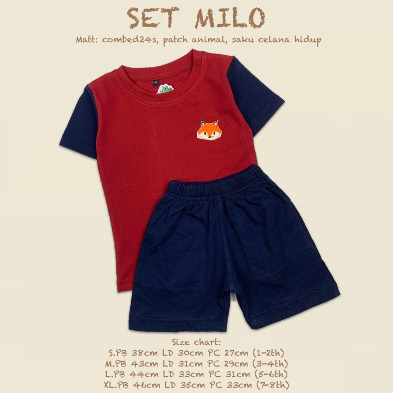 Setelan Anak Milo Unisex Original Pineapple Kaos Anak Super Premium Terlaris Termurah Best Seller