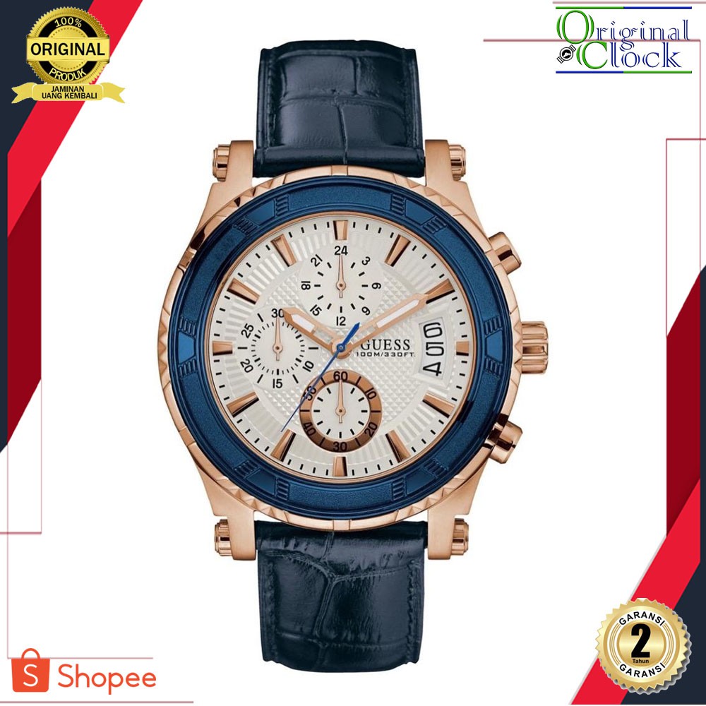 JAM TANGAN PRIA WANITA | RANTAI | KULIT | KARET | MURAH | PRIA GU3SS ORIGINAL TYPE W0673G6 D45MM STR