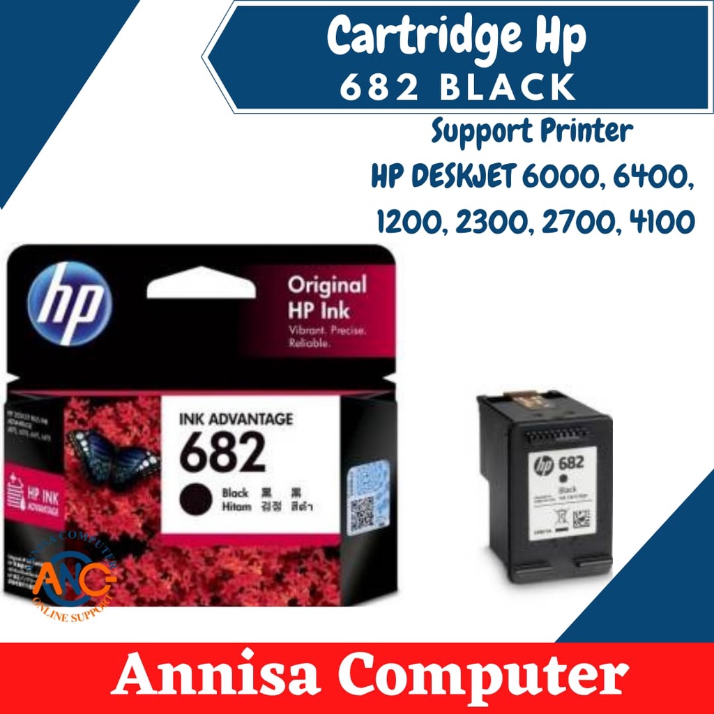 Cartridge Tinta Printer Hp Deskjet 682 Black Original