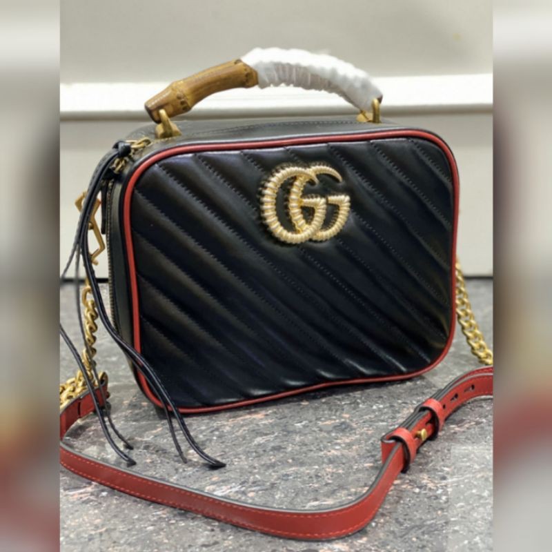GC GG Marmont Small Shoulder Bag with Bamboo Mirror