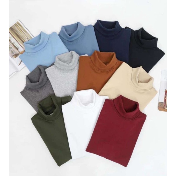 [COD] Turtleneck RIB Dan Rajut (Premium) Pria dan Wanita Army,hitam,Navy,Coksu,kuning mustard,maroon Terlengkap