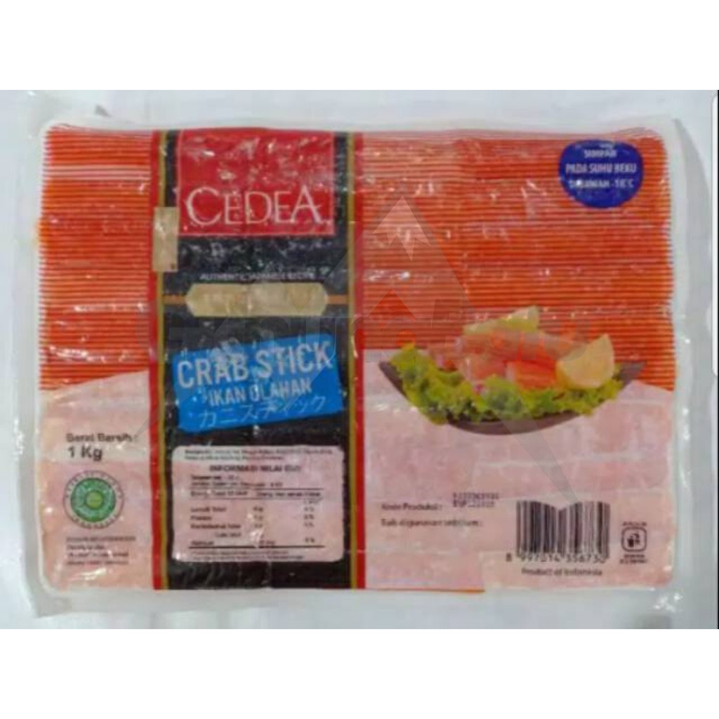

CEDEA CRAB STICK 1 KG ( STICK IKAN RASA KEPITING ) UNTUK STEAMBOAT